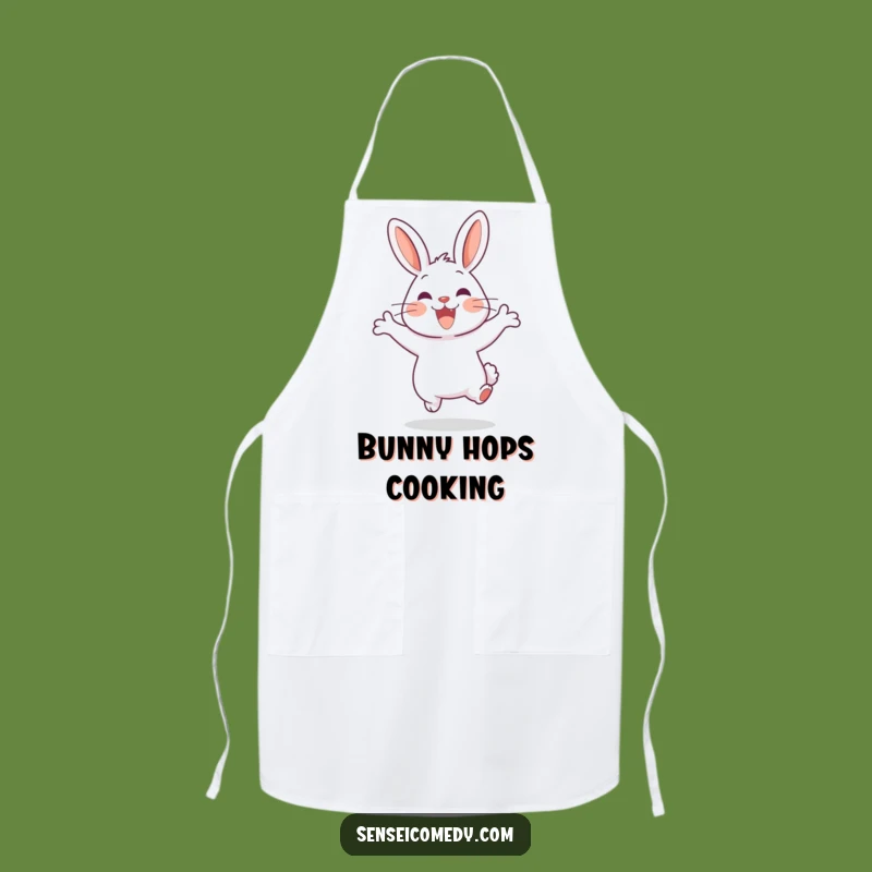 Funny Rabbit Sensei Kitchen Apron - Cook with Joyful Energy