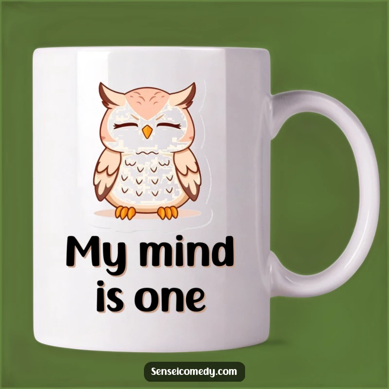 Funny Owl Sensei Zen Meditation Mug - Perfect Calm Gift for Wisdom Seekers