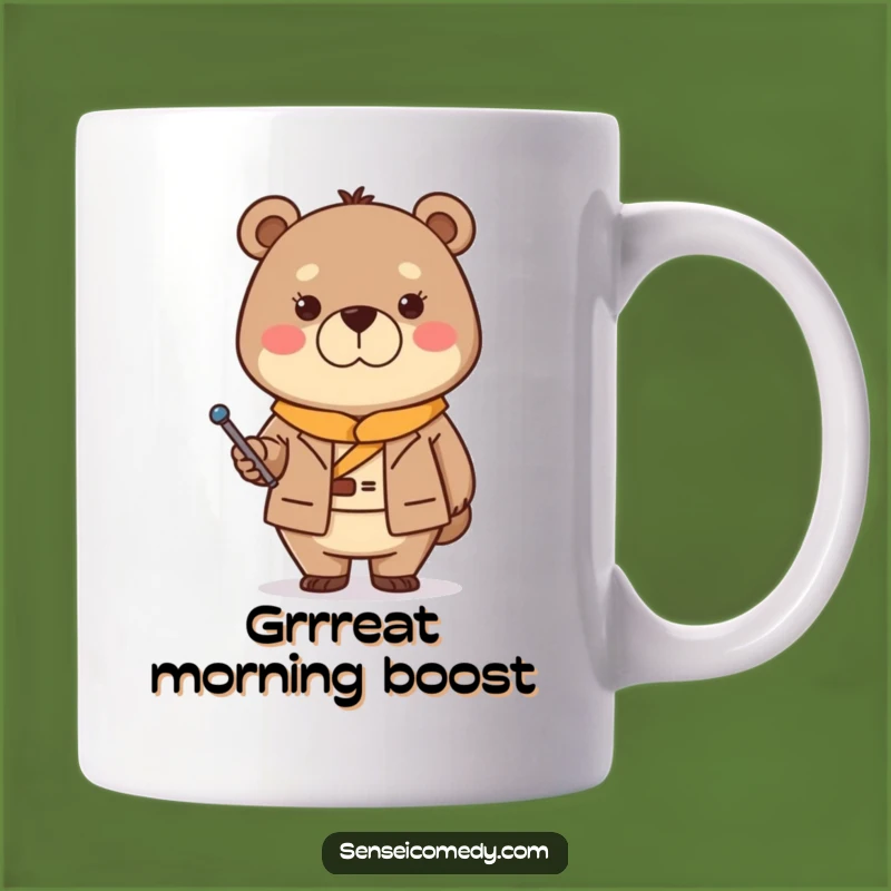 Funny Bear Sensei Stern Kindness Mug - Educational Gift for Gracious Leaders