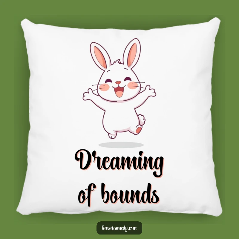 Funny Rabbit Sensei Jump Pillow - Plush Fun for Cozy Spaces