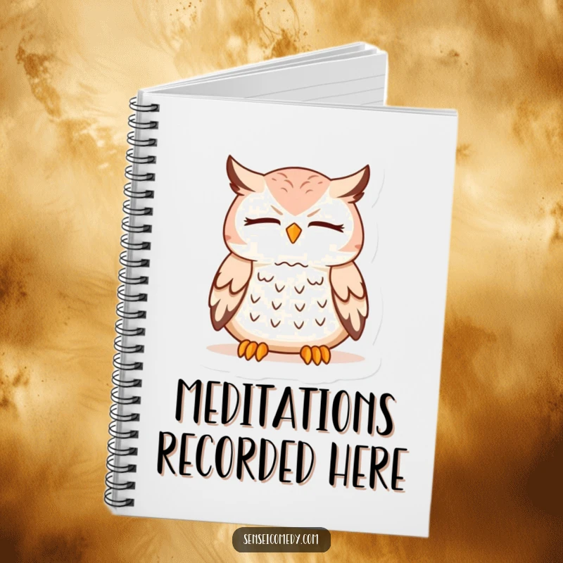 Funny Owl Sensei Notebook: Journal featuring a meditating owl, perfect for writing down wise thoughts.