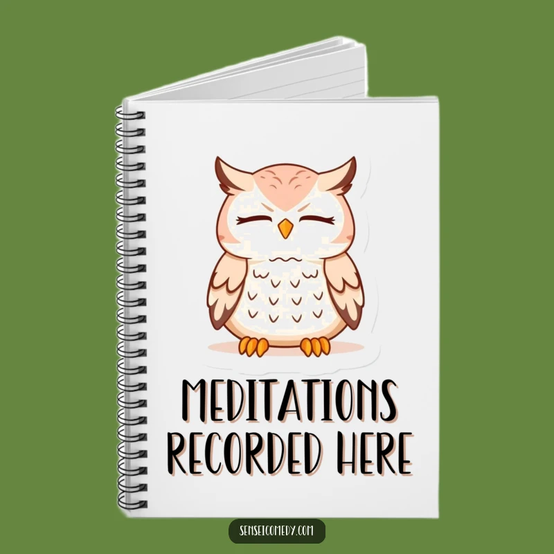 Funny Owl Sensei Zen Notebook - Jot Down Wisdom with a Peaceful Mind